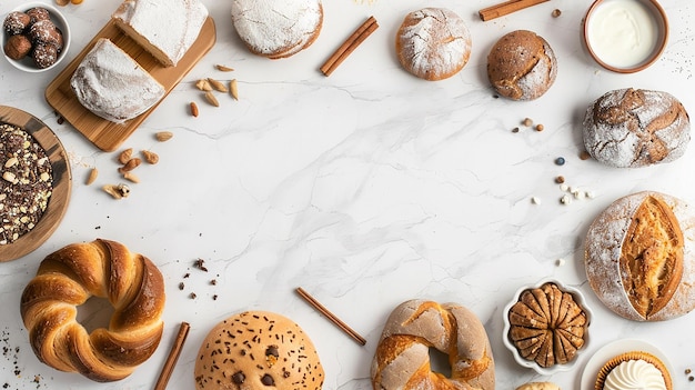 rustic bread and bakery background