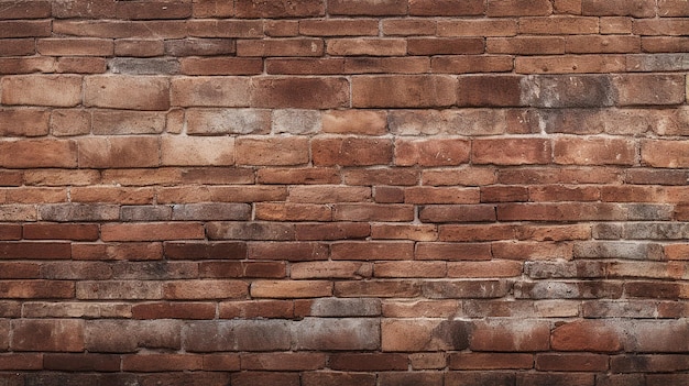 Rustic brown brick wall texture banner