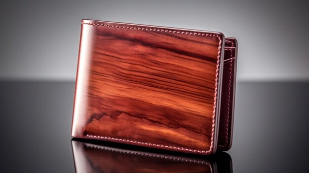 Rustic Brown Wallet with wood texture in a Vintage Flair