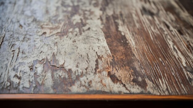 Rustic Charm Closeup Of Vintage Hemp Dining Table