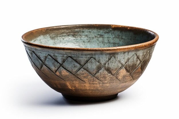 Rustic Charm Pottery Bowl geïsoleerd op een doorzichtige achtergrond