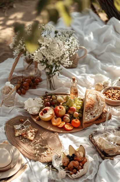 Rustic Chic Picnic Spread with Natural Details