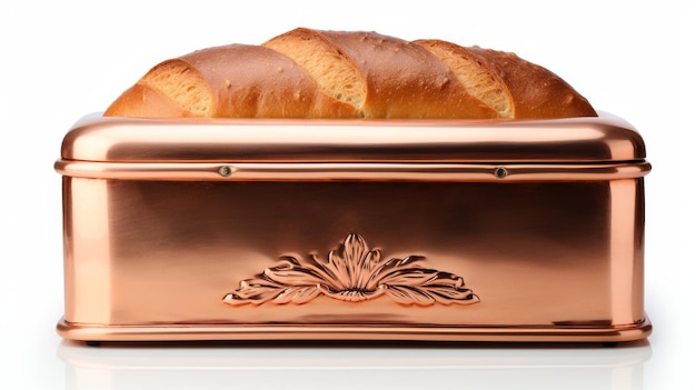 Фото rustic copper bread bin on transparent background