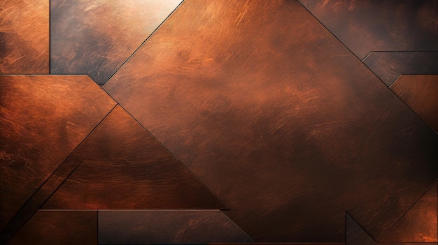 壁紙カバー Web デザインとバナーの素朴な銅表面の光沢のある幾何学的な背景
