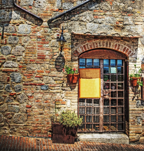 Rustic corner in San Gimignano Italy