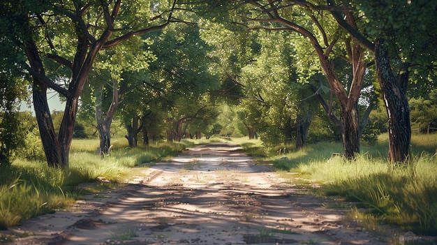 Rustic Countryside Road Tranquil Scene Nature Landscape