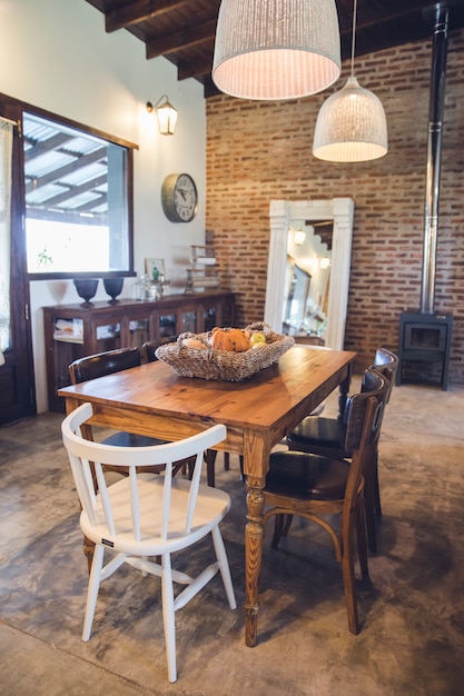 Photo rustic dining room decor