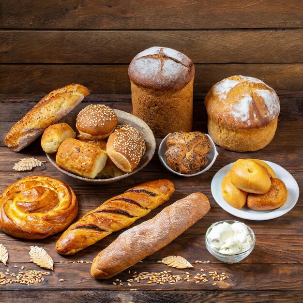 Photo rustic elegance artisan bread loaf on a warm wooden surface