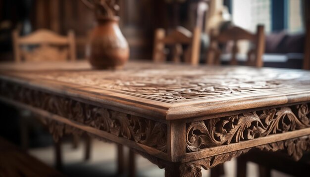 Foto eleganza rustica nella cucina domestica legno metallo e creatività combinata generata da ai