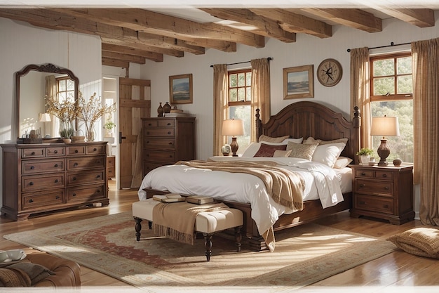 Rustic Elegance Farmhouse Bedroom Charm