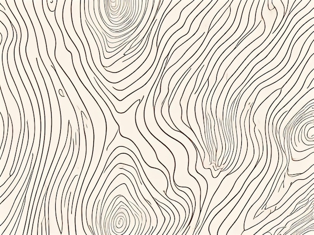 Rustic Elegance HandIllustrated Wood Texture Line Art Pattern 6