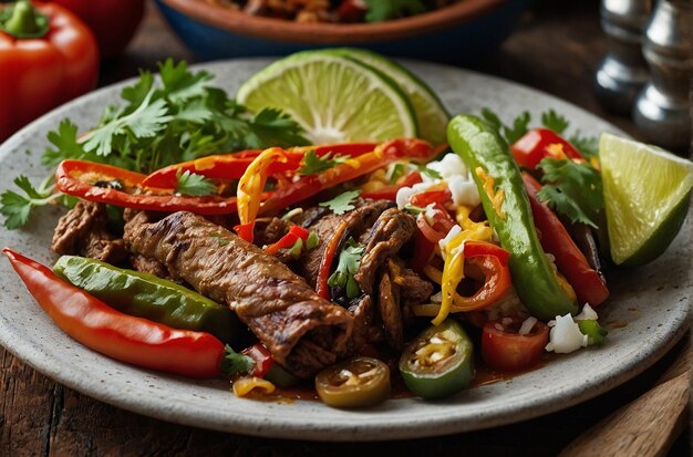 Rustic Fajita Dinner Scene