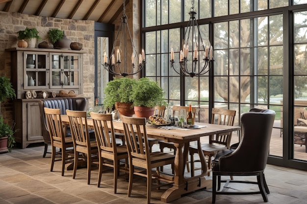 Rustic Farmhouse Dining Room Decor Ideas Interior Design