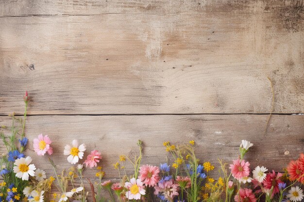 Rustic Flowers Background for Text