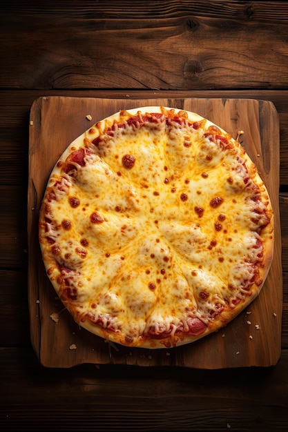 Photo rustic four cheese pizza