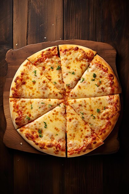 Photo rustic four cheese pizza