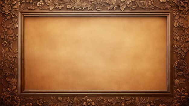 Rustic frame brown background