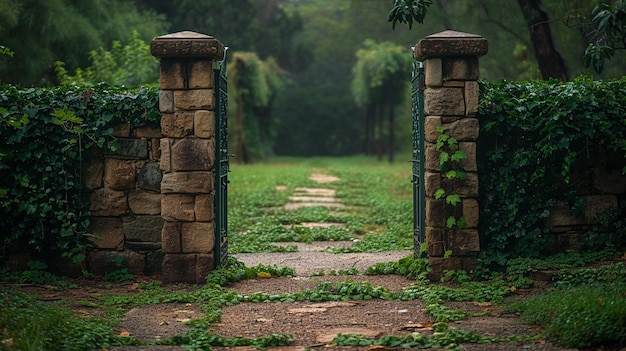 Рустические ворота, ведущие в секретный сад.