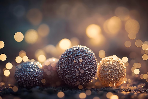 Rustic glitter bokeh lights