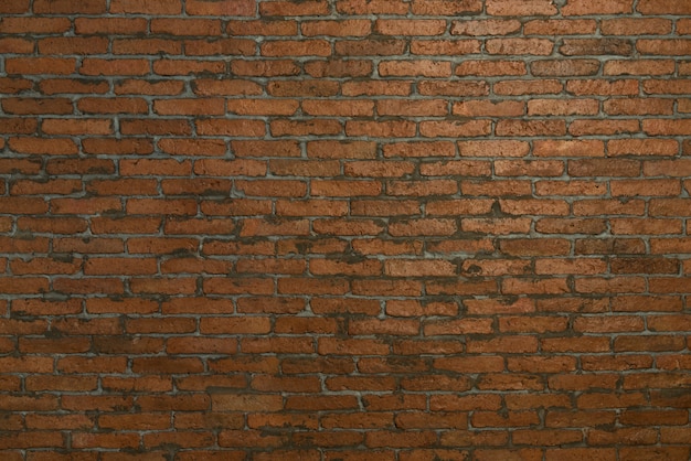 Rustic grunge red brick wall background