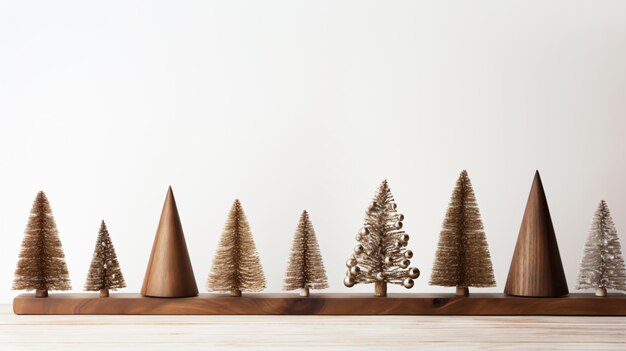 Foto rustic houten kerstboom decor