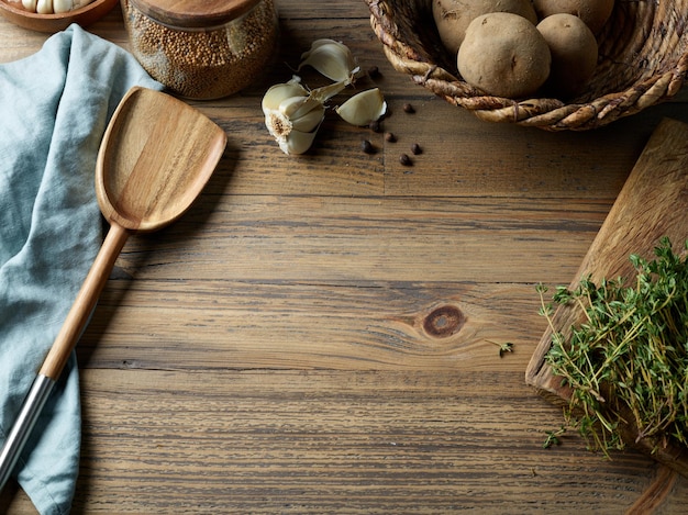 Rustic kitchen table top