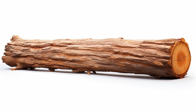 Rustic Log Elevation Side View Isolated