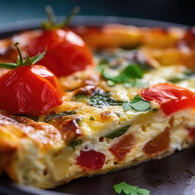 Photo rustic omelette on a plate