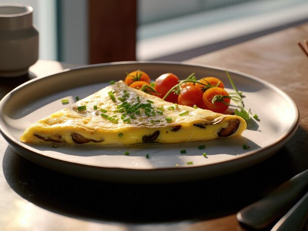 Photo rustic omelette on a plate