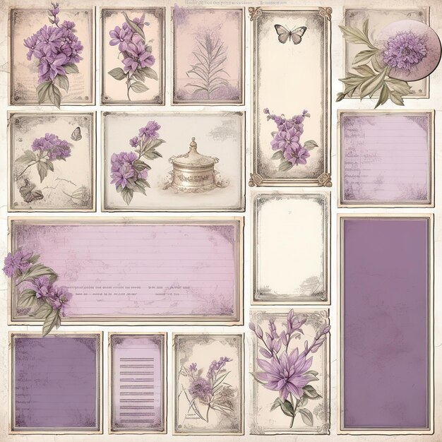 Photo rustic purple scrapbook paper