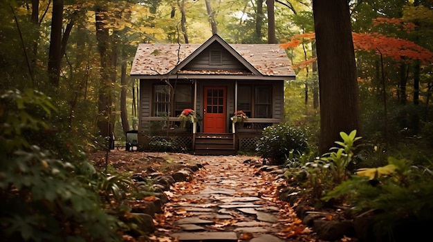 Foto rustic retreat charming fall stock foto's voor uw collectie