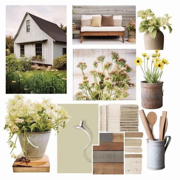 Photo rustic retreat farmhouseinspired moodboard