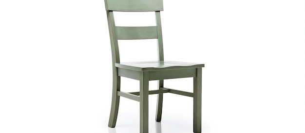 Foto sedile da pranzo rustico a salvia isolato su sfondo bianco in ing