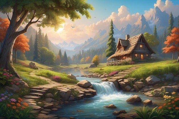 Rustic scene showing the beauty of nature