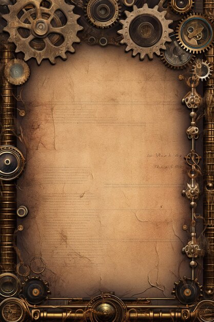 Foto rustic steampunk scrapbook papier