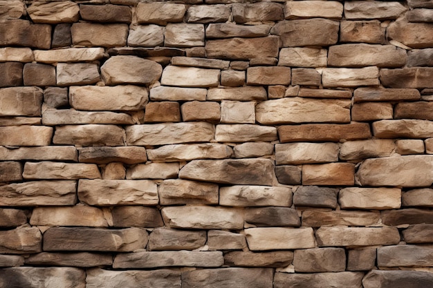 Rustic Stone Texture Background Old Wall Mineral Surface with Brown Grain and Detailed Interior