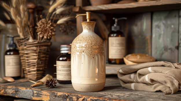 Rustic Style Ceramic Soap Dispenser