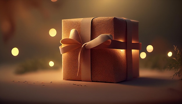 Rustic style gift boxes Generative AI