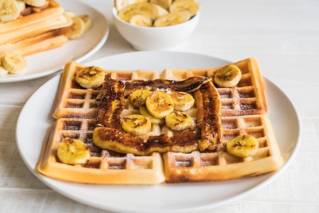  rustic sweet banana waffle