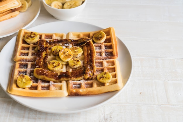  rustic sweet banana waffle