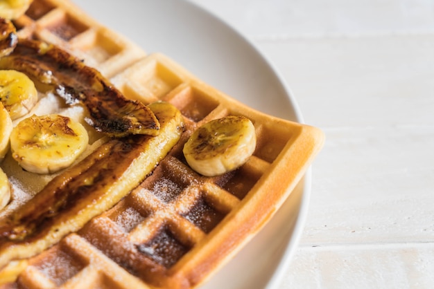  rustic sweet banana waffle