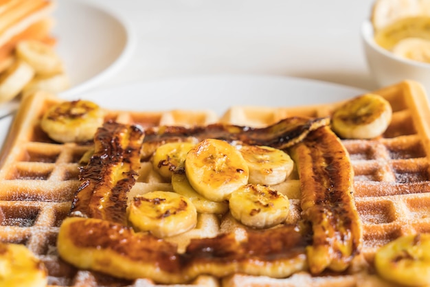  rustic sweet banana waffle