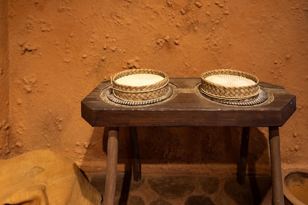 rustic table to make artisan cheeses