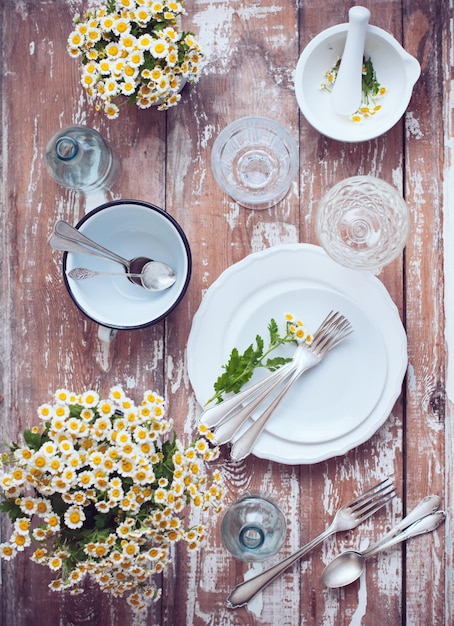 Rustic table setting