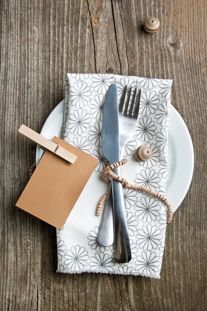 Rustic table setting