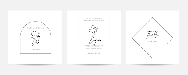 Приглашение на свадьбу в деревенском стиле Шаблон свадебной открытки с цветочным пером черная простая концепция в стиле акварели