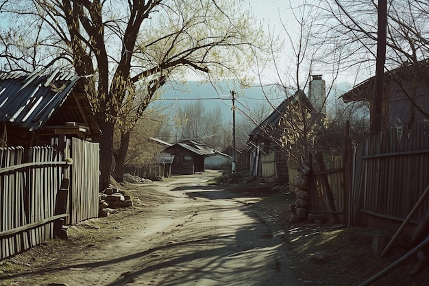 Rustic Village Path