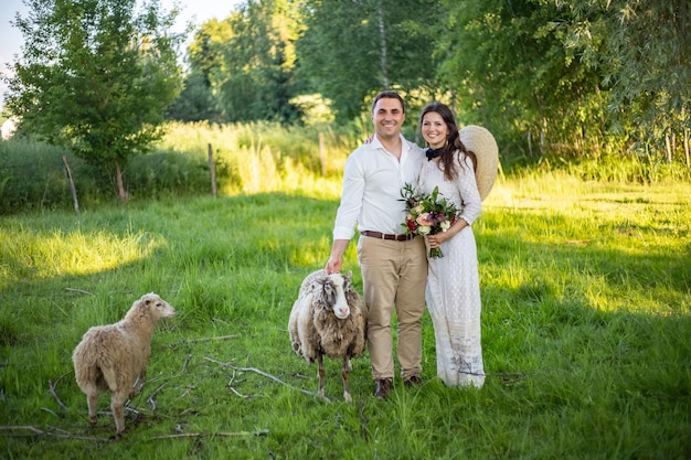 Rustic wedding in the style of boho at the ranch