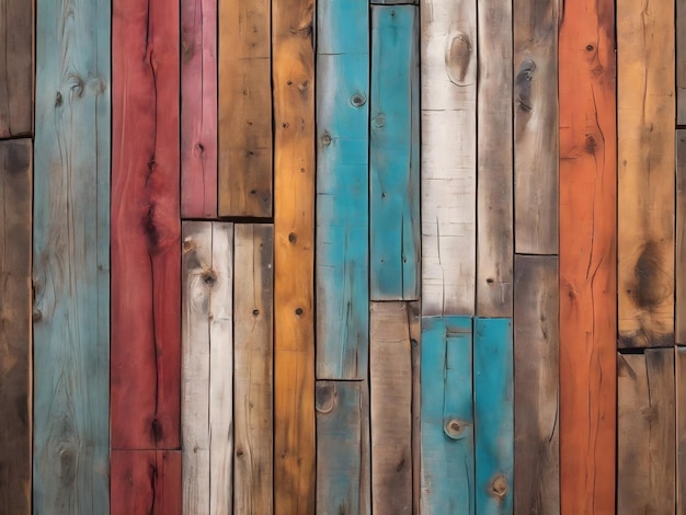 Rustic Wooden Boards in Various Colors