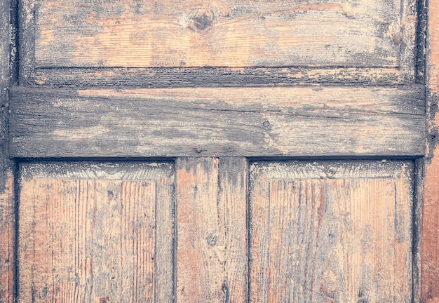 Rustic wooden door closeup